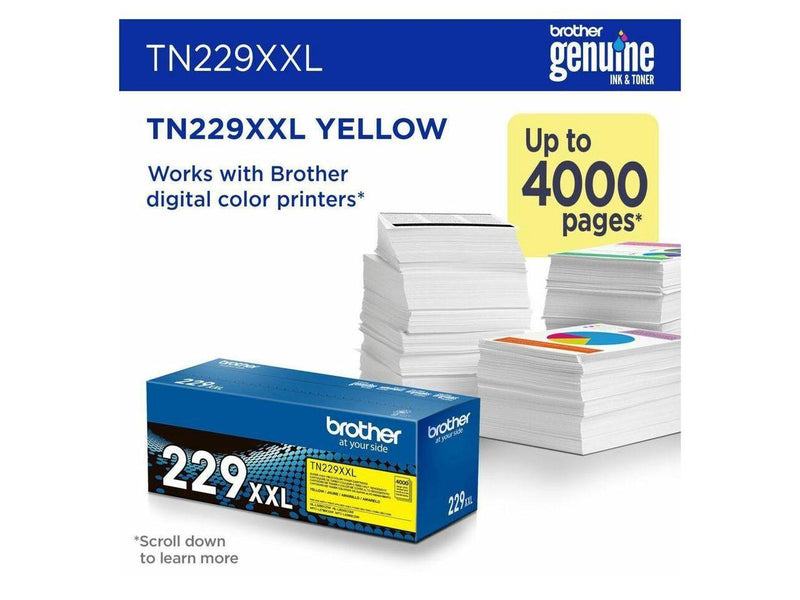 Brother Genuine TN229XXLY Super High-yield Yellow Toner Cartridge