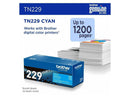 Brother Genuine TN229C Standard Yield Cyan Toner Cartridge