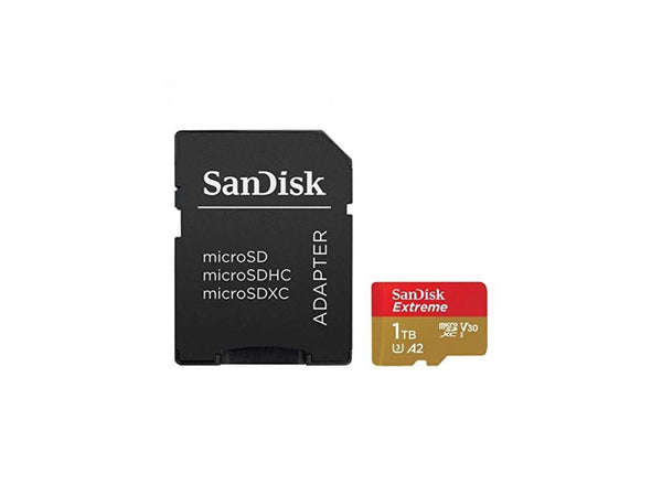 SanDisk Extreme 1 TB Class 3/UHS-I (U3) V30 microSDXC - 190 MB/s Read - 130 MB/s