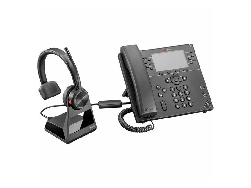 Poly Savi 7210 Office Headset - Mono - Wireless - DECT 6.0 - 393.7 ft - On-ear -