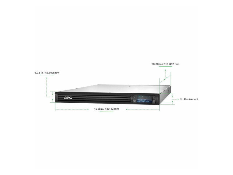 APC by Schneider Electric Smart-UPS SMT 750VA Rack-mountable UPS - 1U