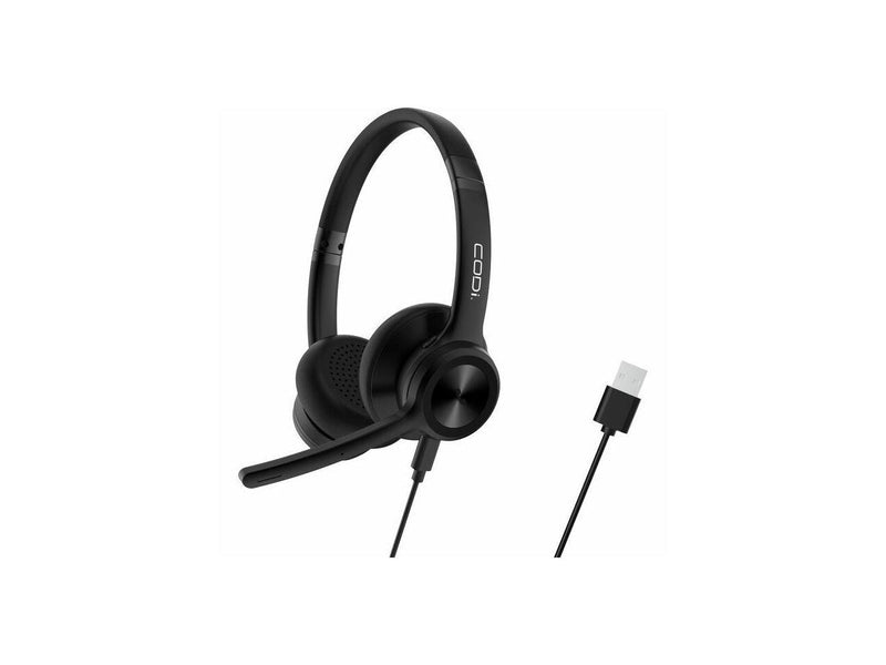 CODi CLARO Wired Stereo Dual Ear Headset w/ AI ENC Microphone - Stereo - USB