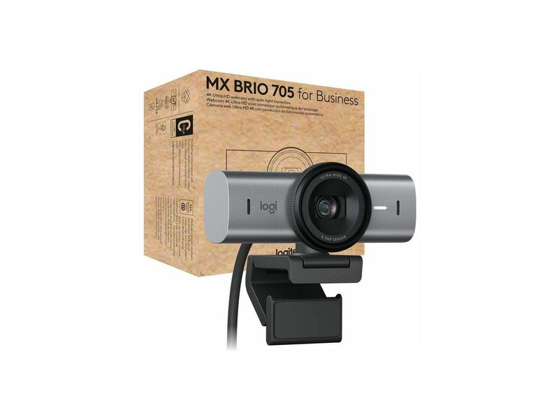 Logitech BRIO 705 Webcam - 8.5 Megapixel - USB Type C - 4K - 4096 x 2160 Video -