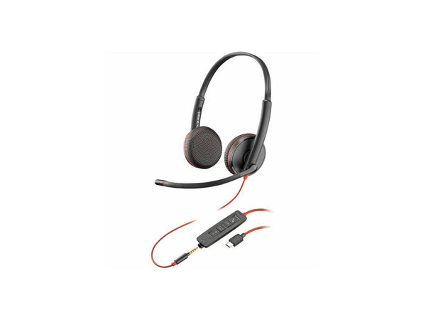 Poly Blackwire C3225 Headset - Microsoft Teams Certification - Stereo -