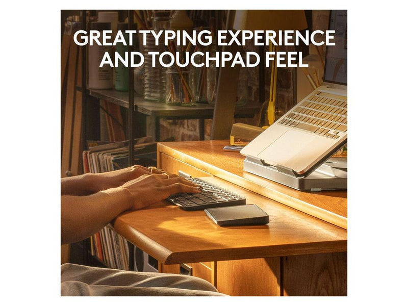 Logitech Casa Pop Up Desk Work From Home Kit with Laptop Stand (CLASSIC CHIC)