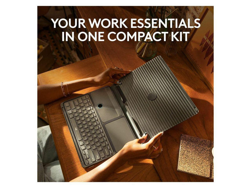 Logitech Casa Pop Up Desk Work From Home Kit with Laptop Stand (CLASSIC CHIC)