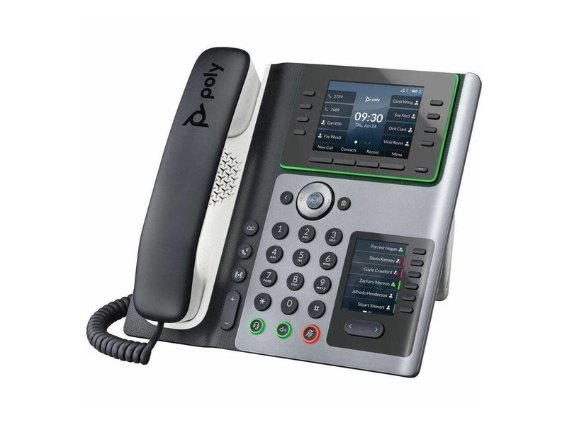 HP Poly Edge E400 IP Phone and PoE enabled, Corded desktop phone TAA Compliant |