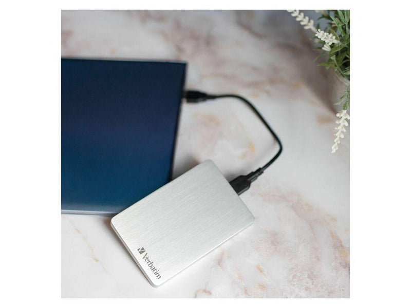 1TB Store 'n' Go ALU Slim Portable Hard Drive - Silver - Notebook Device