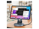 SIIG USB-C Multitask Hub Stand Holder fits under 13" Tablets/Phones - 4K60Hz-