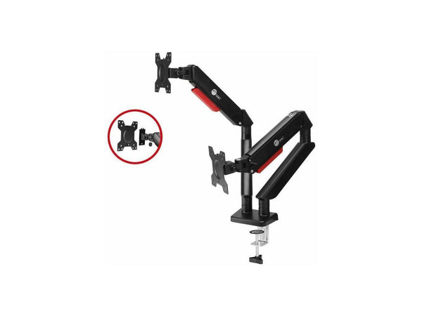 SIIG Dual Monitor Gas Spring Arm Desk Mount - 13" to 32" - Max Load 22 lbs -