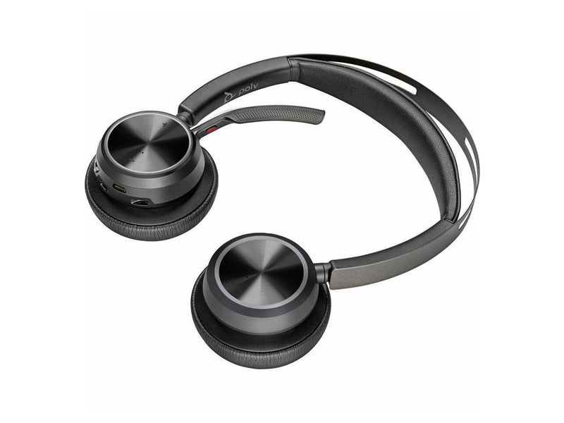 Poly Voyager Focus 2 USB-C-C Headset + USB-C/A Adapter - Google Assistant, Siri