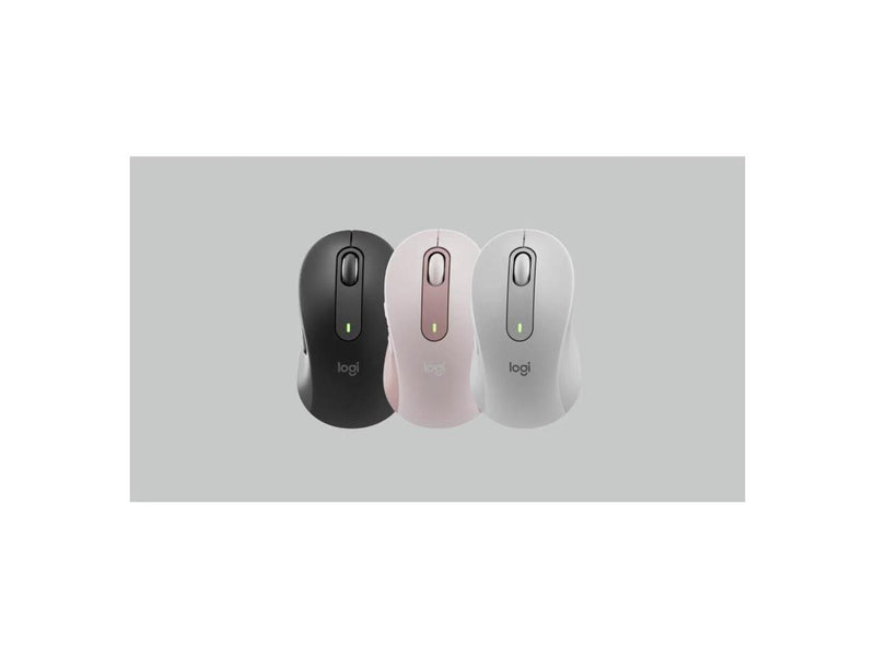 Logitech Signature M650 Mouse - Optical - Wireless - Bluetooth - Raw White - USB