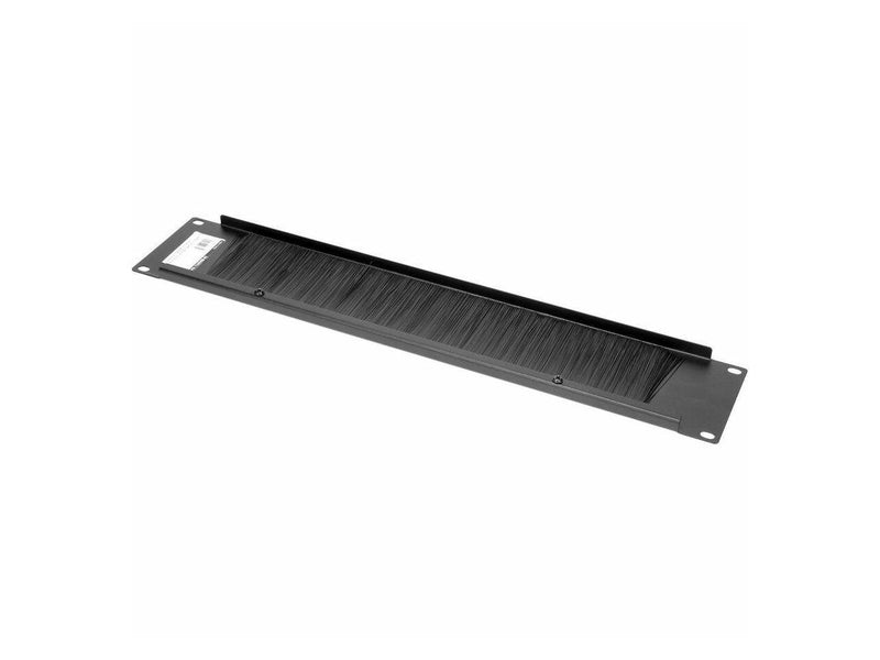 Rocstor Universal Rack Mount Brush Panel 1U & 2U – Rack Cable Management – Black