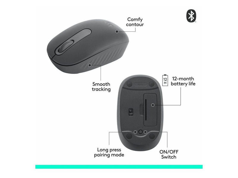 Logitech M196 Bluetooth Wireless Mouse, Compact and Portable Mouse for Laptops,