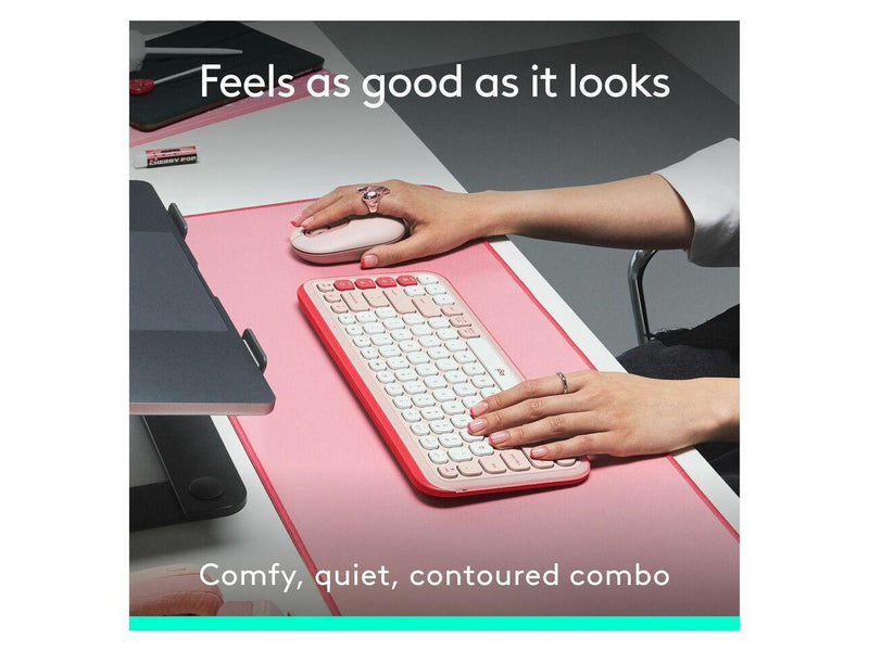 Logitech - POP ICON COMBO Compact TKL Bluetooth Keyboard and Mouse Bundle with