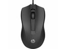 HP Wired Mouse 100 - Optical - Cable - Black - USB Type A - 1600 dpi - Scroll