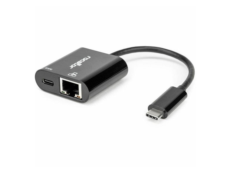 Rocstor Premium USB-C to Gigabit Ethernet with USB-C 100W Power Delivery PD 3.0