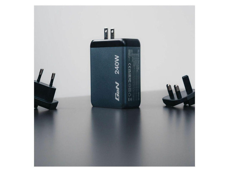 Verbatim 32205 240W 4-Port GaN Wall Charger - 240 W - 120 V AC, 230 V AC Input -