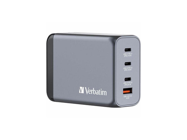 Verbatim 32205 240W 4-Port GaN Wall Charger - 240 W - 120 V AC, 230 V AC Input -