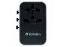 Verbatim UTA-04 Universal Travel Adapter 61W - USB -C, USB-A - 61 W - 120 V AC,