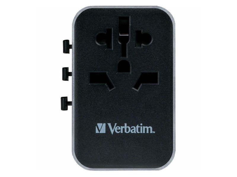 Verbatim UTA-04 Universal Travel Adapter 61W - USB -C, USB-A - 61 W - 120 V AC,