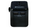 Verbatim Universal Travel Adapter with 2 x USB-A 12W(49543)