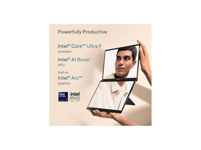 ASUS Zenbook DUO Dual 14" OLED 3K 120Hz Touchscreen Laptop Intel Core Ultra 9