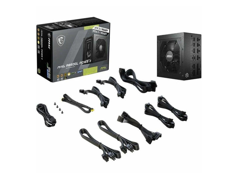 MSI MAG 850W Power Supply - Internal - 120 V AC, 230 V AC Input - 5 V DC, 3.3 V