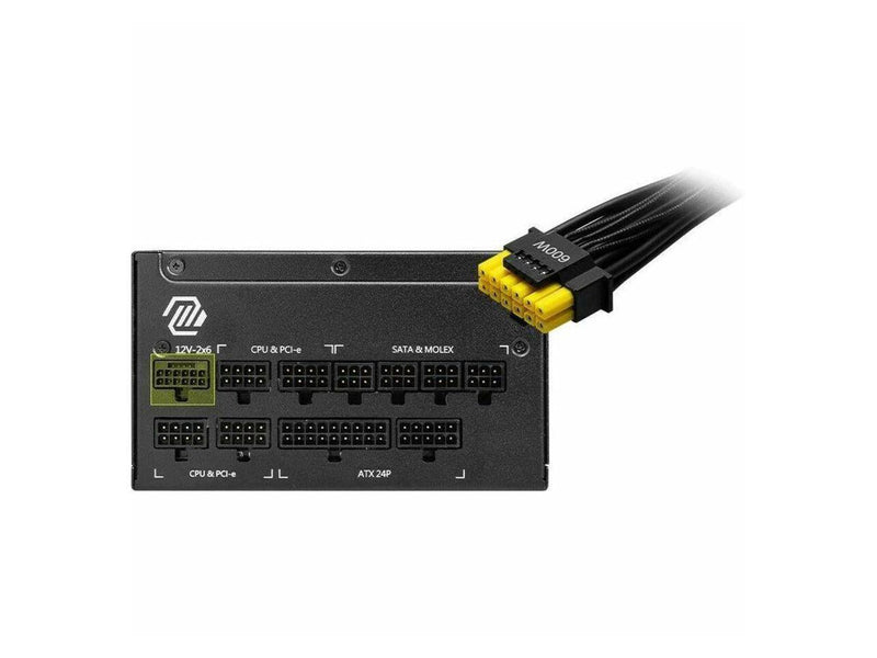 MSI MAG 1000W Power Supply - Internal - 120 V AC, 230 V AC Input - 1000 W -