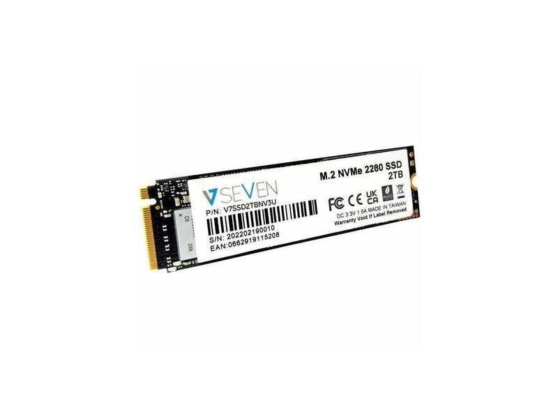 V7 V7SSD2TBNV3U 2 TB Solid State Drive - M.2 Internal - PCI Express NVMe (PCI