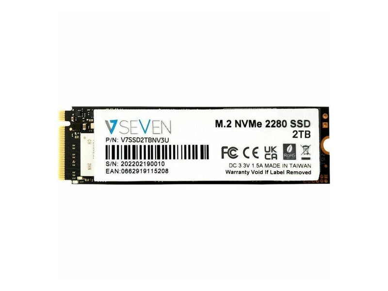 V7 V7SSD2TBNV3U 2 TB Solid State Drive - M.2 Internal - PCI Express NVMe (PCI