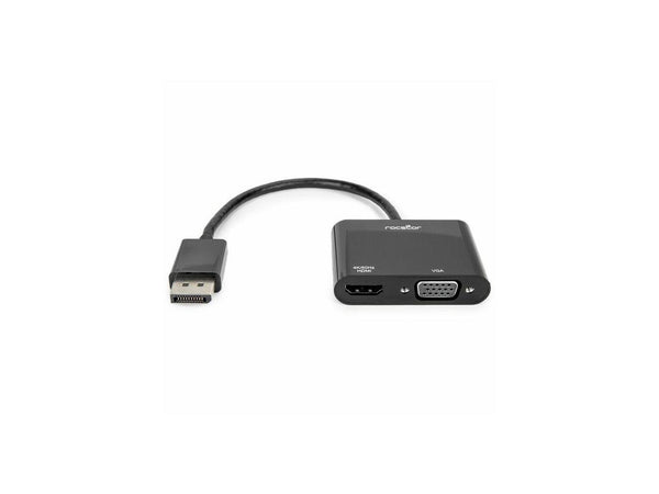 Rocstor DisplayPort 1.2 to HDMI & VGA Multiport Active Video Adapter – 4K/60Hz –