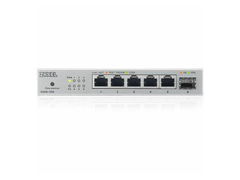 Zyxel 5-Port 2.5G Unmanaged Switch with 10G Uplink XMG-105