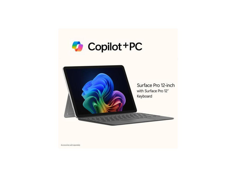 Microsoft 12" Surface Pro Copilot+ PC, Snapdragon X Plus 8-Core, 16GB RAM, 256GB