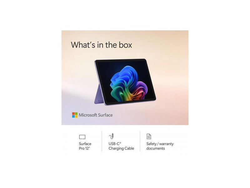 Microsoft 12" Surface Pro Copilot+ PC, Snapdragon X Plus 8-Core, 16GB RAM, 512GB