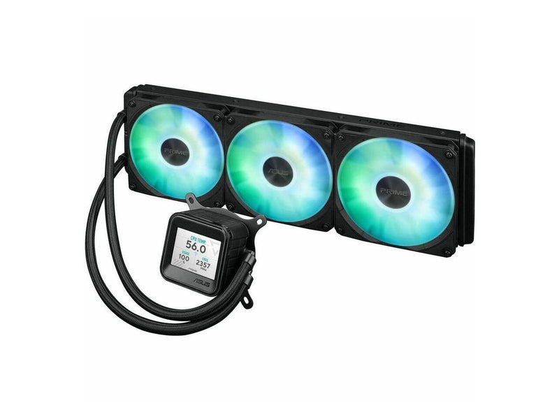 Asus PRIME LC 360 ARGB LCD Cooling Fan/Radiator/Water Block/Pump - 3 x Fan(s) -