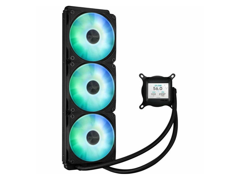 Asus PRIME LC 360 ARGB LCD Cooling Fan/Radiator/Water Block/Pump - 3 x Fan(s) -