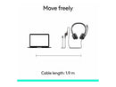 Logitech H390 USB Type C Noise Cancelling Computer Headset - Black