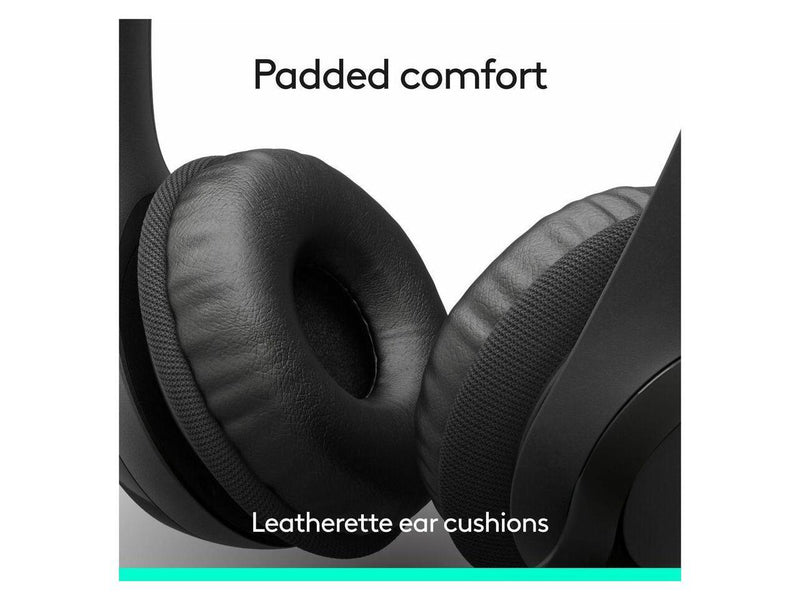 Logitech H390 USB Type C Noise Cancelling Computer Headset - Black