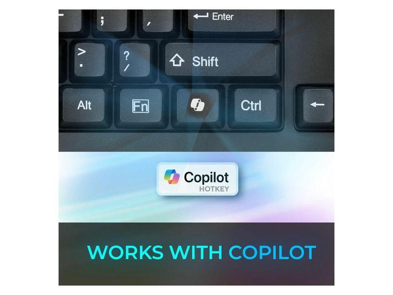Adesso EasyTouch 130 Full Sized Wired Mechanical Keyboard With CoPilot AI Hotkey