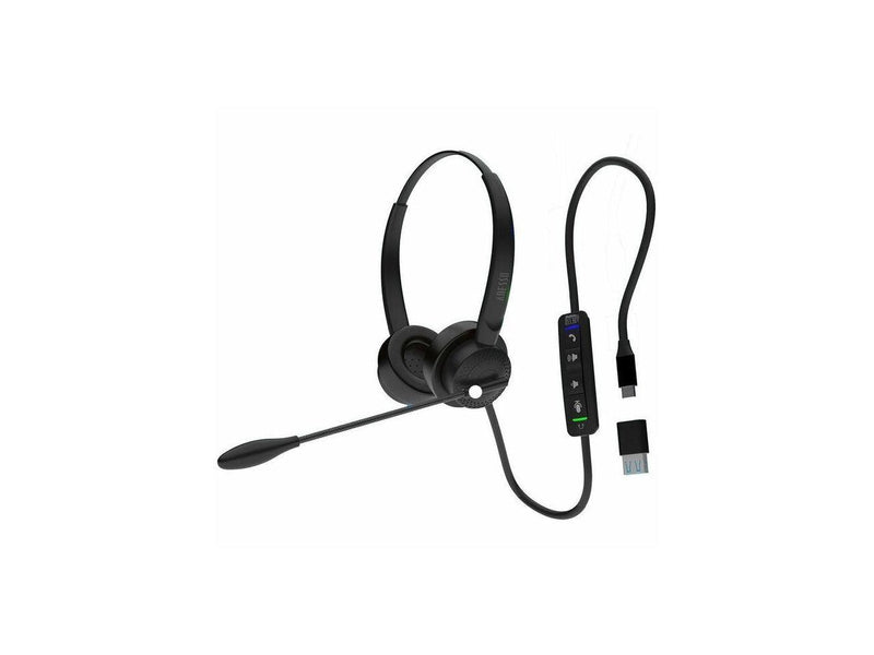 Adesso Xtream P4-TAA Over-the-ear Headset with Push to talk, Black