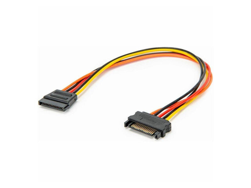 Rocstor 12in 15 Pin SATA Power Extension Cable - For Computer, SATA Drive - 1 ft