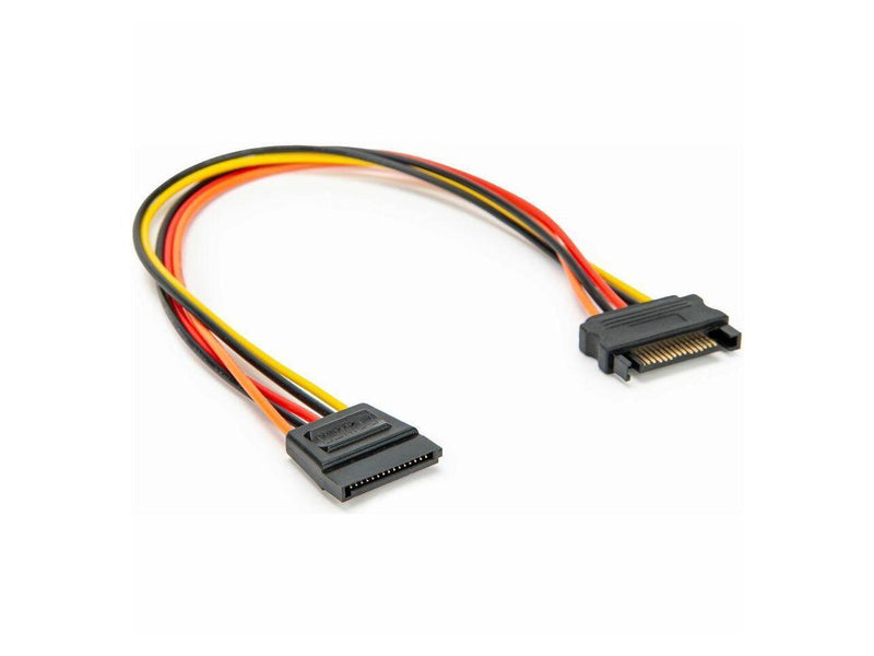 Rocstor 12in 15 Pin SATA Power Extension Cable - For Computer, SATA Drive - 1 ft