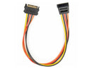 Rocstor 12in 15 Pin SATA Power Extension Cable - For Computer, SATA Drive - 1 ft