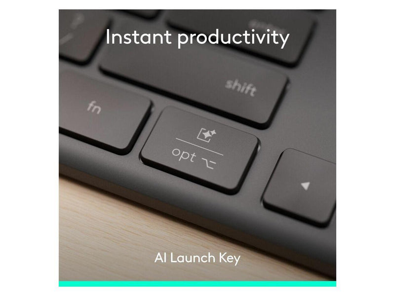 Logitech Signature Slim Solar+ K980 for Business, Wireless Keyboard, Quiet