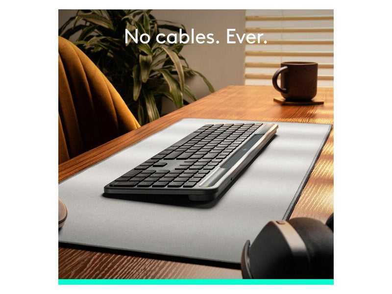 Logitech Signature Slim Solar+ keyboard for Mac, solar and artificial light