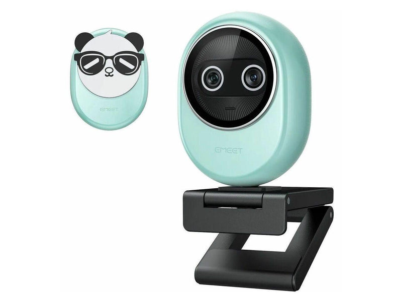 EMEET Piko (Green) - Dual-lens Webcam with one 4K Image Collection Lens and one