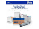 Brother TN637C Original Ultra High Yield Laser Toner Cartridge Cyan Pack