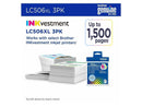 Brother LC506XL3PK Original High Yield Inkjet Ink Cartridge Magenta Yellow Cyan