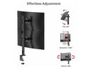SIIG Dual 38" Stack Monitor Pole Mount - Black - Fits 13-38" Screens, up to 26.5